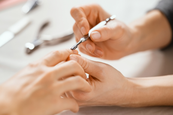 close-up of manicure